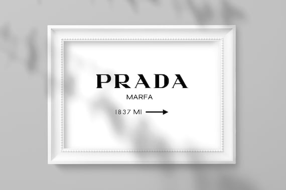 Marfa Art Print, Luxury Fashion Wall Art, Iconic Prada Marfa Gossip Girl Print, Luxury Fashion Decor, Marfa Giclee Archival Art Print