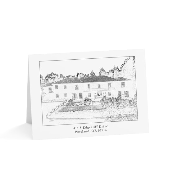 Change of Address Cards - Personalized Moving Announcement Stationery - Folded Note Cards with Envelopes - Set of 10 or more Available