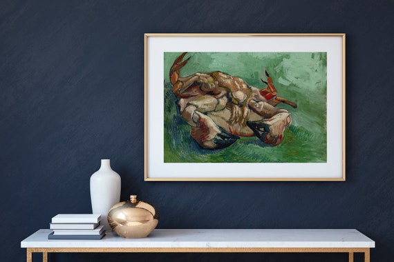 Vincent Van Gogh Wall Art Print, Crab on Its Back 1888, Classic Paintings, Impressionist Art Prints, Van Gogh Gifts, Art Home Decor, Gifts