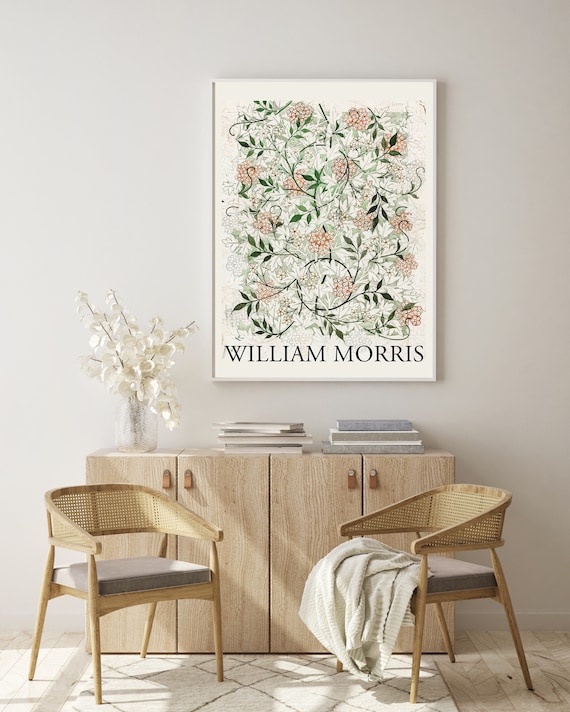 William Morris Print, William Morris Jasmine Art Print, William Morris Poster Wall Decor, Floral Prints Vintage Design Graphic Pattern