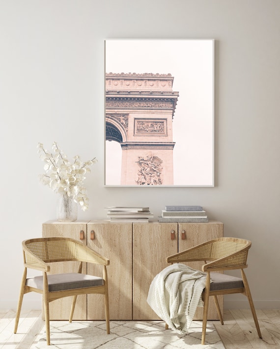 Paris Wall Art Photography Print, Arc de Triomphe Pastel Image, French Travel Images, France Eiffel Photo Print, French Wall Art Image Decor