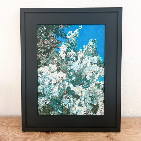 Hand Painted Art, Acrylic Painting, Tree Painting, Floral Painting, Original Artwork, Willamette Valley Tree, Oregon Tree Artwork