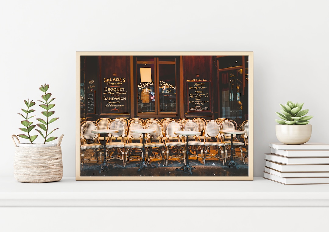 Paris Cafe Wall Art, Paris Photography Travel Prints, Paris Photograph