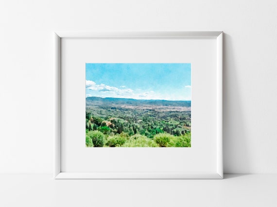 Italy Wall Art Print Florence View, Travel Images Modern Decor Art Prints, Wall Art Print Photography Fiesole View