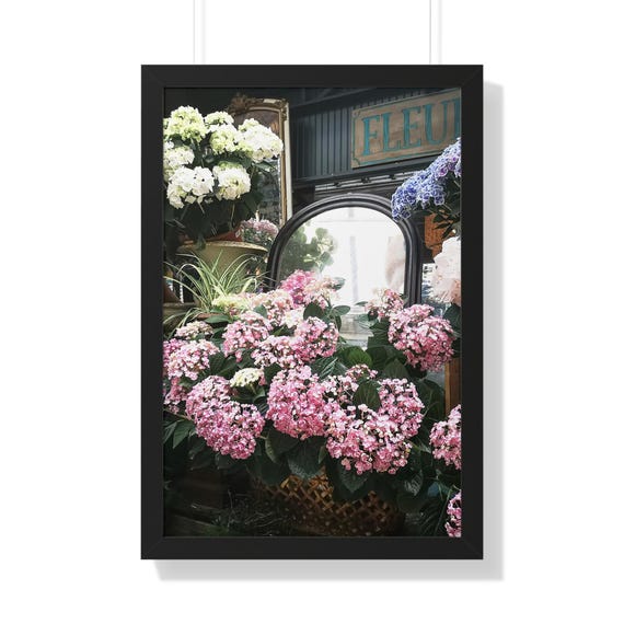 Framed Paris Flower Market Print, Paris Floral Art, Paris Travel Prints, Frame Photo Print, French Modern Wall Decor, Paris Flower Market