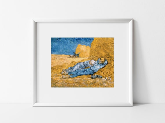 Van Gogh Painting, Vincent Van Gogh Art Print, Van Gogh Siesta 1890, Vincent VanGogh Painting Giclee Prints, Landscape Painting, Gifts