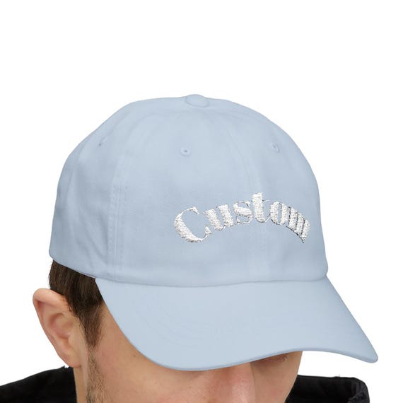 Custom Embroidered Baseball Cap – Personalized Hat with Text, Logo or Monogram – Adjustable Dad Hat – Gift for Him, Her, Teams