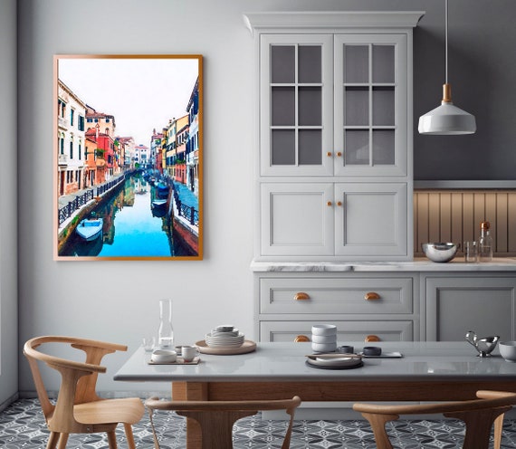 Venice Canal BoatsWatercolor Archival Print, Italy Painting Prints, Venice Watercolor Art, Italian Gallery Wall Decor, Giclee Prints