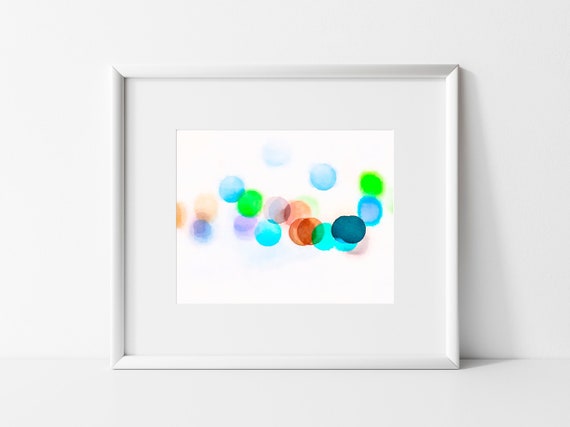 Abstract Painting Colors Circles on White Watercolor Art Archival Print, Giclee Art Matte Prints, Watercolor Paintings, Abstract Painting