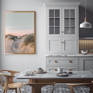 Beach Sand Dunes Grass Wall Art Print Coastal Photograph, Modern Coast Decor Art Prints Photography, Beach House Wall Art image 2
