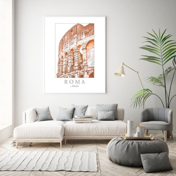 Rome Colosseum Italy Wall Art Poster Print, Roma Photography Posters, Italian Home Decor Art Archival Prints, Modern Wall Decoration