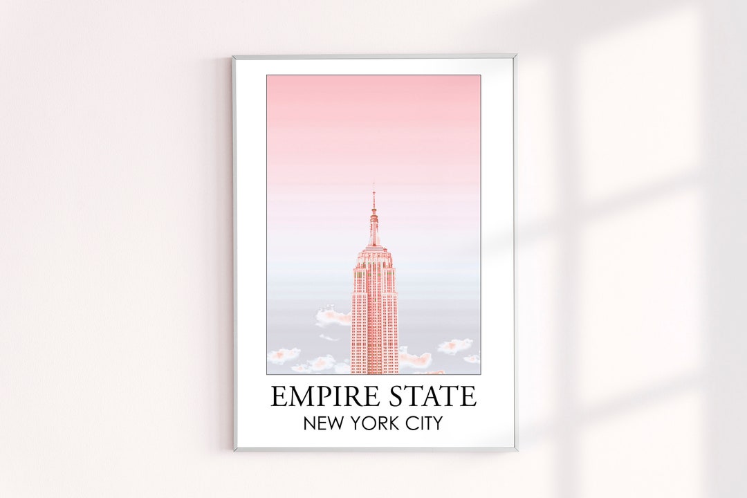 NYC Poster, New York Empire State Building Wall Art Archival Print ...