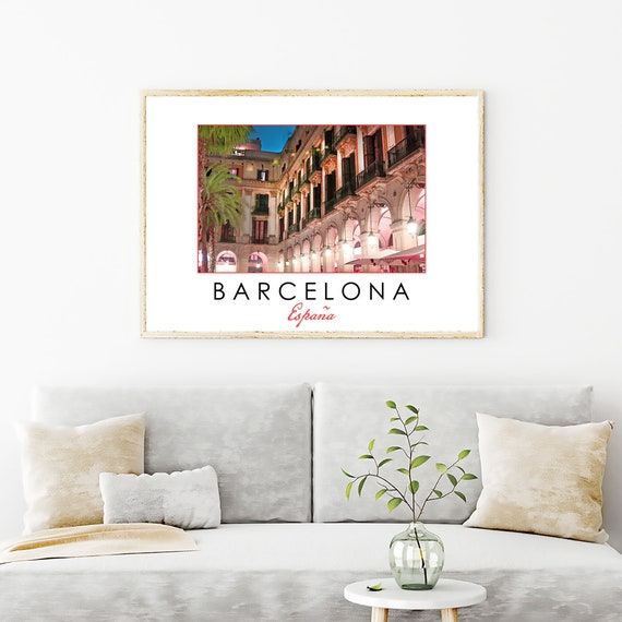 Barcelona Spain Wall Art Archival Poster Print, City Travel Photography Large Posters, Espana Home Decor Art Print, Spanish City Image