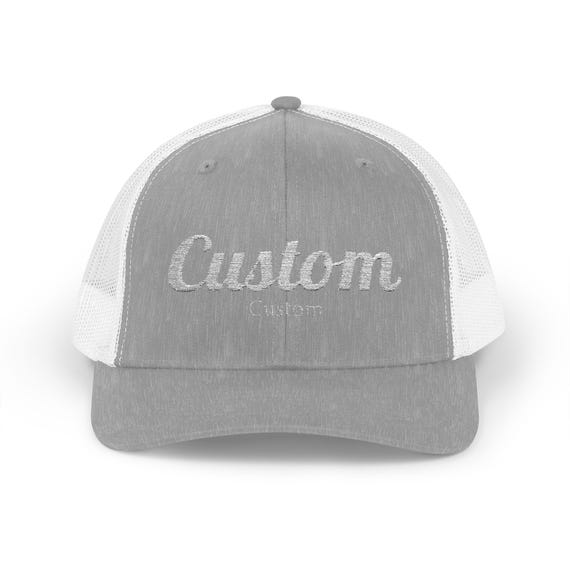 Custom Embroidered Trucker Baseball Cap – Personalized Hat with Monogram, Text or Logo – Adjustable Dad Hat – Gift for Him, Her, Teams