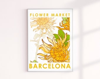 Affiche Du Marché Aux Fleurs Illustration Florale Abstraite Art Mural Botanique Affiche Vintage Esthetique 538636 453