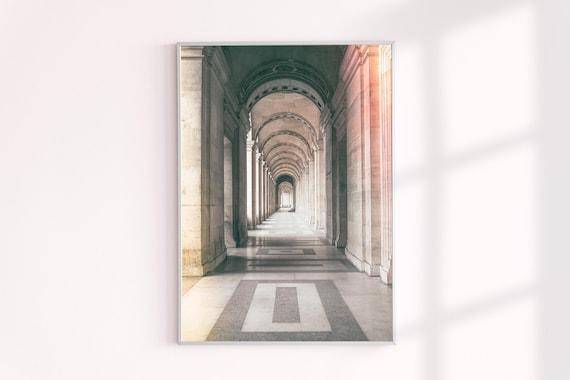Paris Wall Art, Paris Arch Corridor Photography Travel Prints, Paris Photograph Wall Decor, Paris Arch Hallway Pic