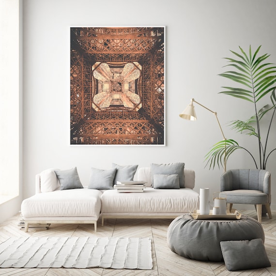 Paris Photography Wall Art – Abstract Eiffel Tower Print, Modern Architectural Fine Art Photo on Museum Grade Matte Paper
