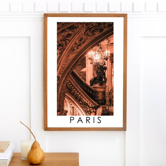 Elegant Paris Wall Archival Art Poster Print, French Architecture Interior Photographic Large Format Posters, Parisian Home Decor Print
