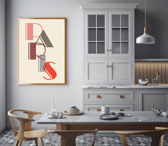 Paris Wall Art, Paris Graphic Print, Glam Wall Art, French Graphic, Fashion Wall Decor, Paris Word Art Prints, Parisian Style Home Decor