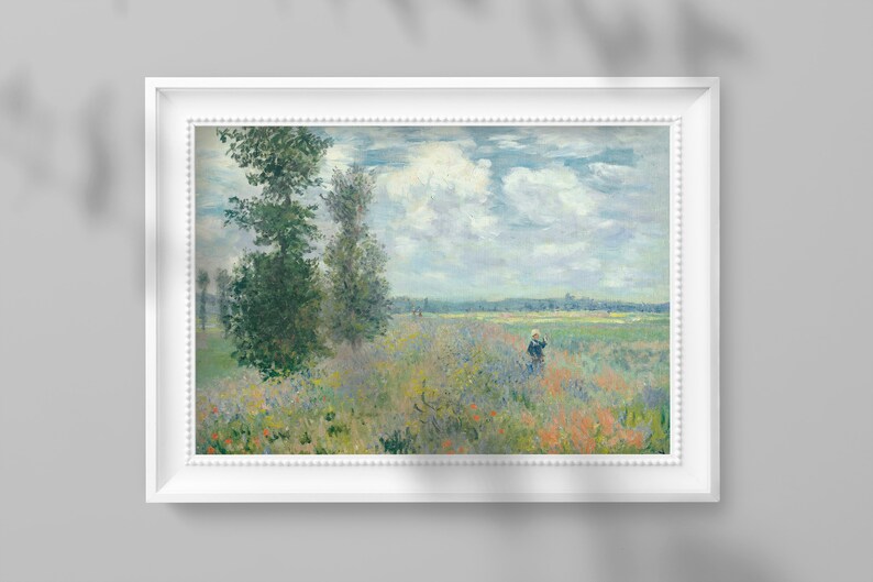 Monet Wall Art, Claude Monet Poppy Fields Near Argenteuil Painting ...