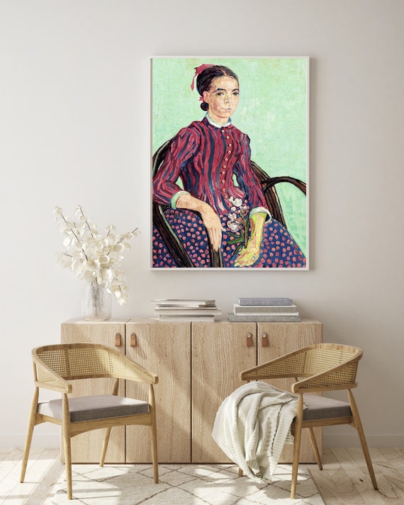 Van Gogh Archival Print, La Mousme Girl Portrait Print, Lady Wall Art, Poster Wall Decor, Vincent VanGogh Painting Giclee Prints, Gifts