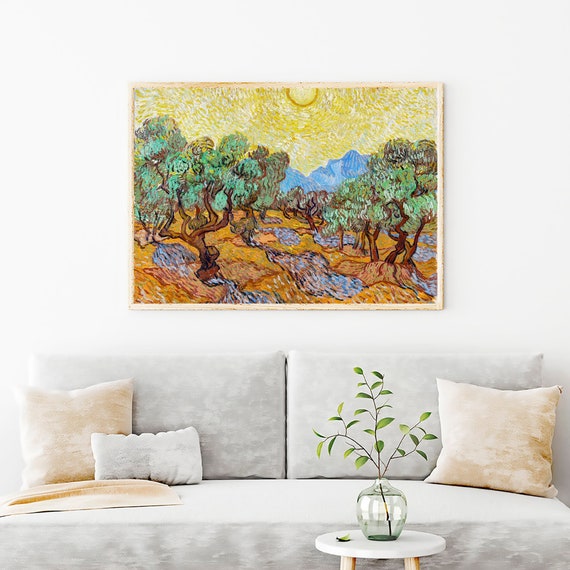 Van Gogh Painting, Vincent Van Gogh Art Print, Van Gogh Olive Trees 1889, Vincent VanGogh Painting Giclee Prints, Landscape Painting, Gifts