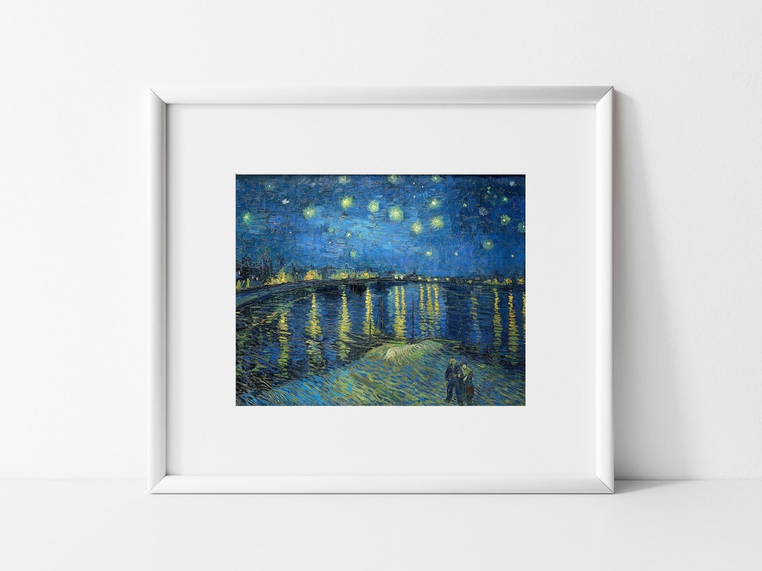 Vincent Van Gogh Wall Art Print, Starry Night Over the Rhone 1888 ...
