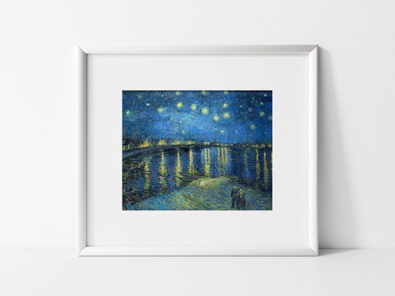 Starry Night Over the Rhone Print, Vincent Van Gogh Wall Art, Impressionist Painting Prints, Fine Art Print, Glam Home Decor, Art Lover Gift