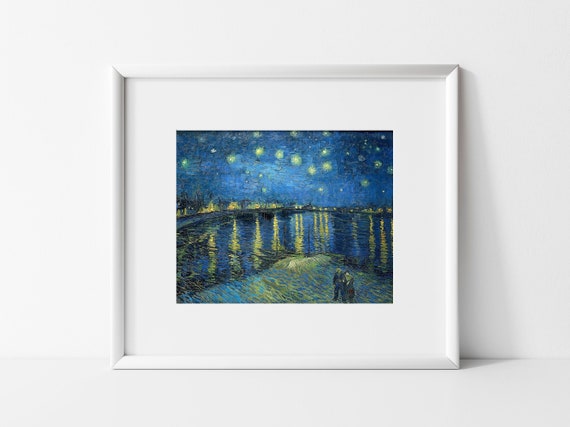 Vincent Van Gogh Wall Art Print, Starry Night Over the Rhone 1888, Impressionist Art Prints, Van Gogh Gifts, Art Home Decor, Gifts