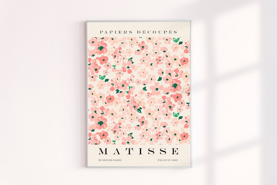 Matisse Flower Poster, Matisse Flower Market Prints, Matisse Cut Out, Matisse Print, Papiers Decoupes Matisse, Matise, Matisse Floral Prints