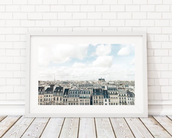 Paris Rooftop Views Wall Art, Paris Digital Download, Travel Photography Prints, Paris Wall Decor, Paris Architecture Image, France Images