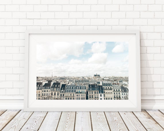 Paris Rooftop Views Wall Art, Paris Photography Travel Prints, Paris Photograph Wall Decor, Paris Architecture Bridges Image, France Images