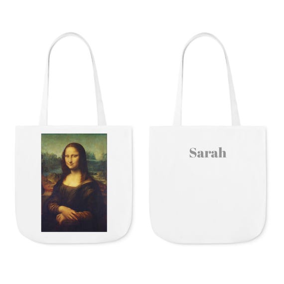 Personalized Emily in Paris Style Inspiration Mona Lisa Magazine Tote Bag, Custom School Bag, Paris French Girl Chic Stylish Bag, Bookbag