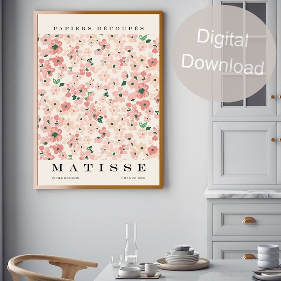 Instant Digital Download Matisse Wall Decor Art, Matisse Flower Market Prints, Matisse Cut Out Papiers Decoupes Print, Matise Poster Art