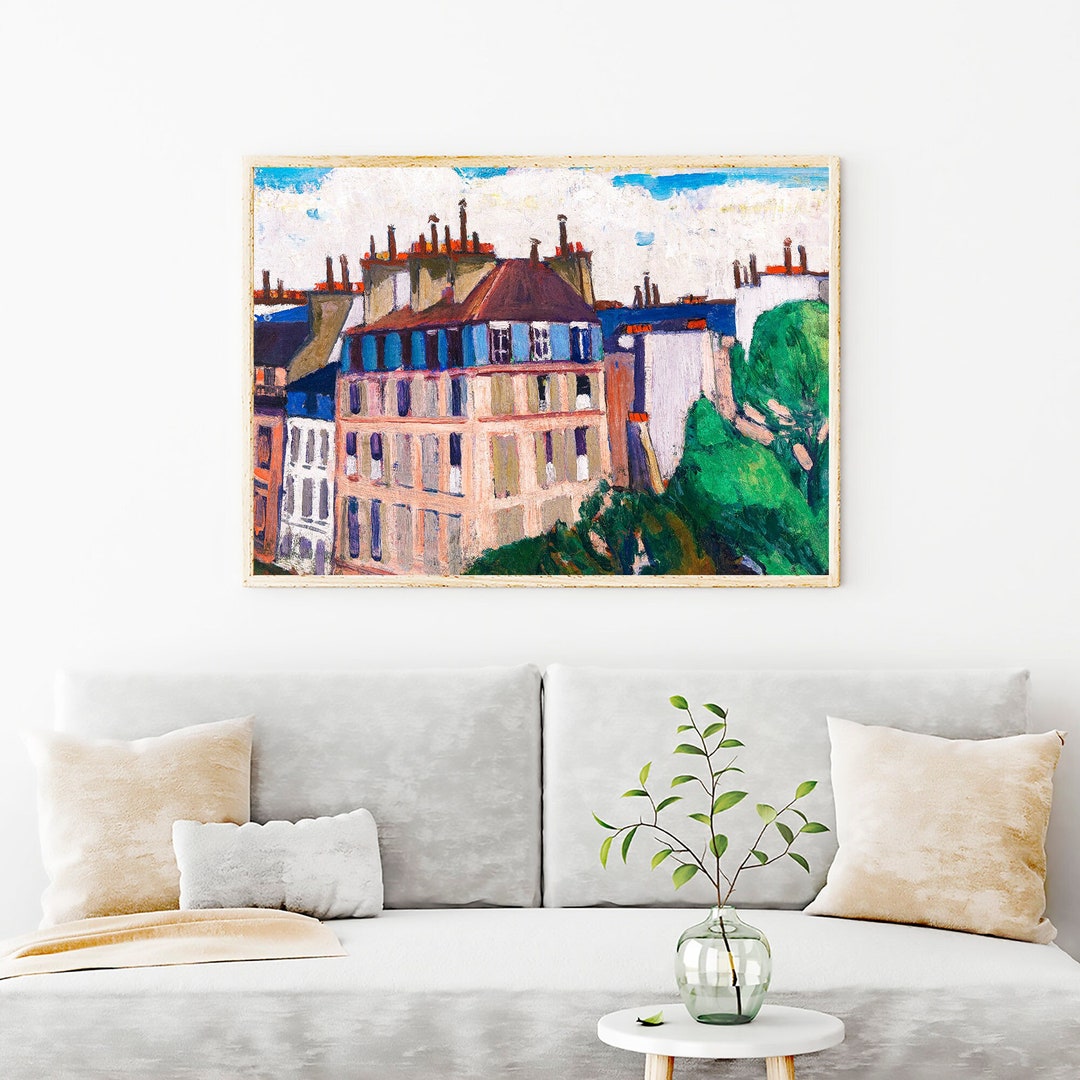 Paris Rooftops Painting Print Classic Art Archival Print Etsy