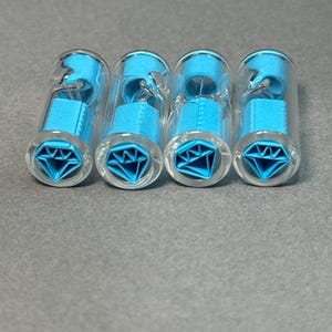 Blue Diamond 12mm glass tip, design by Omar Rolled It. Set of 4