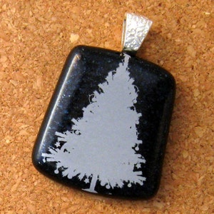 Fused Glass Christmas Pendant - Holiday Pendant - Tree Pendant - Glass Jewelry - Fused Glass Jewelry - Holiday Jewelry