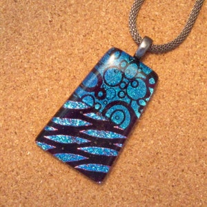 Dichroic Glass Pendant - Dichroic Jewelry - Fused Glass Pendant - Fused Glass Jewelry - Dichroic Necklace - Fused Glass Necklace