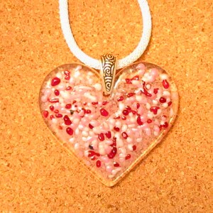 Fused Glass Heart Pendant, Fused Glass Heart, Fused Glass Necklace, Pink Heart Pendant, Valentines Gifts