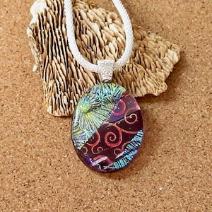 Dichroic Glass Pendant - Fused Glass Pendant - Dichroic Jewelry - Fused Glass Jewelry - Dichroic Necklace - Fused Glass Necklace