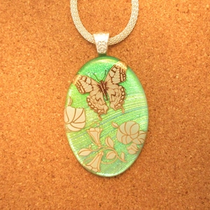 Dichroic Pendant - Butterfly Pendant - Fused Glass Pendant - Dichroic Butterfly - Dichroic Jewelry - Fused Glass Jewelry
