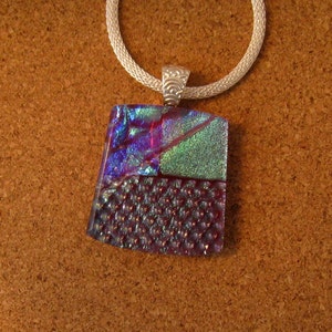 Dichroic Glass Pendant - Dichroic Jewelry - Dichroic Necklace - Fused Glass Pendant - Fused Glass Jewelry