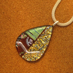 Dichroic Glass Pendant - Dichroic Jewelry - Fused Glass Pendant - Fused Glass Jewelry - Dichroic Necklace - Fused Glass Necklace