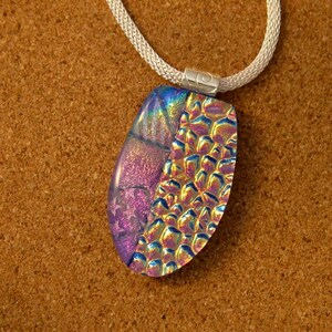 Blue Dichroic Pendant -Dichroic Jewelry - Dichroic Necklace - Fused Glass Pendant - Fused Glass Jewelry - Fused Glass Necklace - Glass