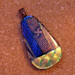 Dichroic Pendant Dichroic Necklace Fused Glass Pendant Fused Glass Jewelry Dichroic Jewelry image 5