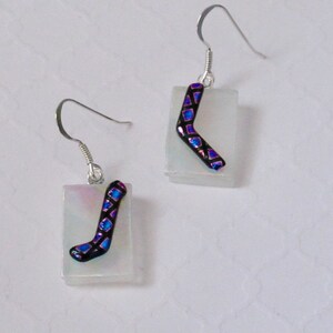 Dichroic Jewelry, Fused Glass Earrings, Dichroic White Earrings, Gifts for Her, Mothers Day Gift, Fused Glass Jewelry