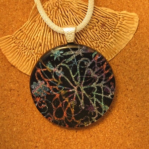 Dichroic Butterfly Pendant - Fused Glass Pendant - Dichroic Jewelry - Dichroic Necklace - Fused Glass Jewelry - Fused Glass Necklace