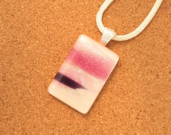 Pink Dichroic Pendant - Dichroic Jewelry - Fused Glass Pendant - Fused Glass Jewelry - Fused Glass Necklace - Dichroic Necklace - Glass