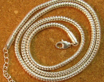 Silver Plated Calypso Chain 18 Inch Chain Jewelry Supply