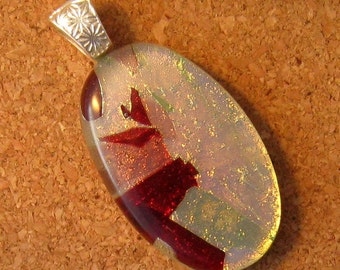 Dichroic Pendant - Fused Glass Pendant - Glass Pendant - Glass Jewelry - Dichroic Jewelry - Fused Glass Jewelry